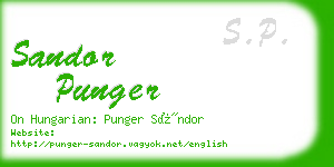 sandor punger business card